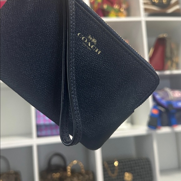 Coach Navy Blue Wristlet Clutch - Picture 1 of 1